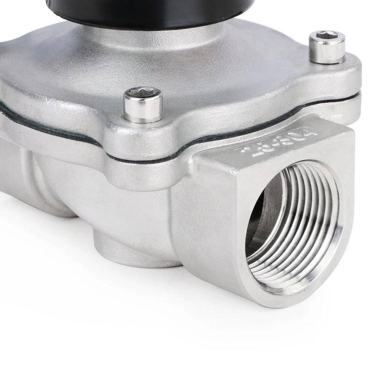 U.S. Solid 1 inch Stainless Steel Electric Solenoid Valve 110VAC Normally Closed Air Water - Image 5
